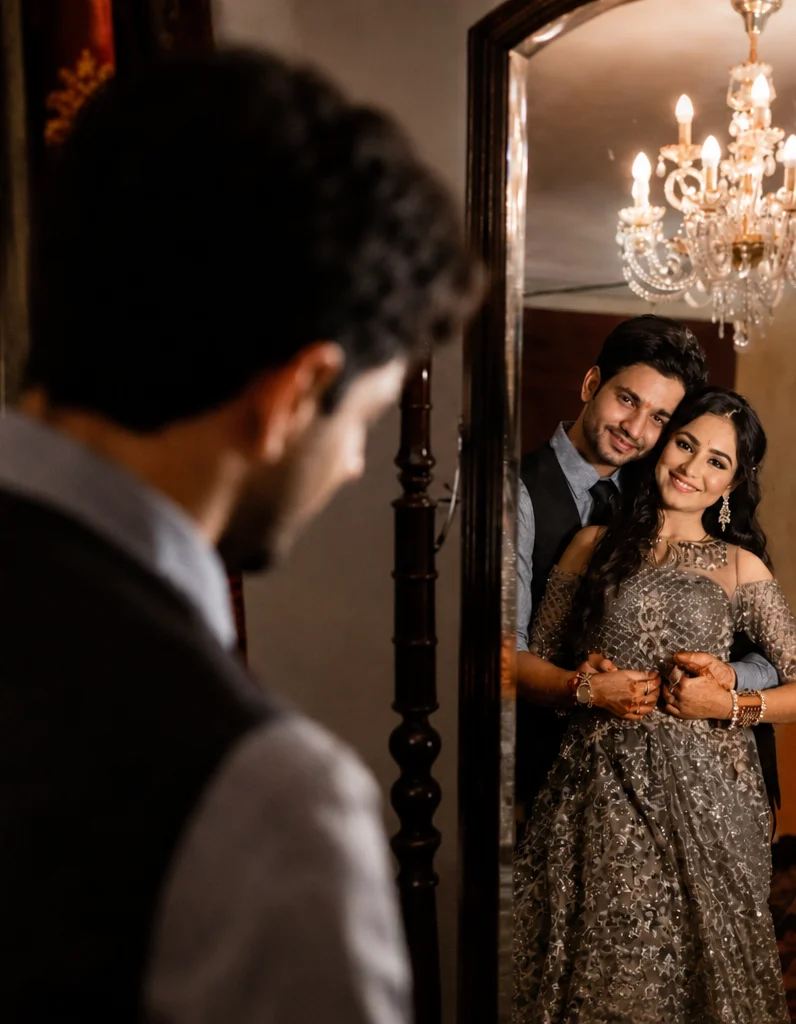 Couple in a private celebration setting